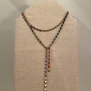 Stella&Dot enamel and gold lariat.